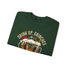 Drink Up Grinches Its Christmas Sweatshirt Cute Holiday Crewneck for Women & Men Funny Festive Sweater Cozy Christmas Outfit