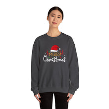 Merry Christmas Sweatshirt with Santa Hat Design Cute and Festive Holiday Crewneck for Women & Men Cozy Christmas Outfit