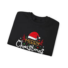 Merry Christmas Sweatshirt with Santa Hat Design Cute and Festive Holiday Crewneck for Women & Men Cozy Christmas Outfit