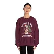 Santa Paws Is Coming to Town Sweatshirt Cute Dog Christmas Crewneck for Pet Lovers Festive Holiday Sweater Cozy Winter Outfit