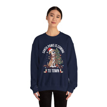 Santa Paws Is Coming to Town Sweatshirt Cute Dog Christmas Crewneck for Pet Lovers Festive Holiday Sweater Cozy Winter Outfit