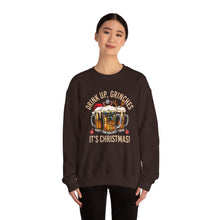 Drink Up Grinches Its Christmas Sweatshirt Cute Holiday Crewneck for Women & Men Funny Festive Sweater Cozy Christmas Outfit