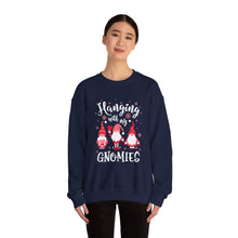 Hanging with My Gnomies Christmas Sweatshirt Cute Holiday Crewneck for Women & Men Funny Festive Sweater Cozy Christmas Outfit
