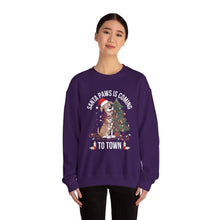 Santa Paws Is Coming to Town Sweatshirt Cute Dog Christmas Crewneck for Pet Lovers Festive Holiday Sweater Cozy Winter Outfit