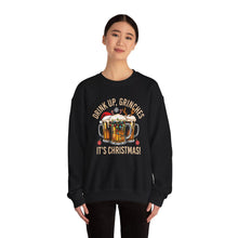 Drink Up Grinches Its Christmas Sweatshirt Cute Holiday Crewneck for Women & Men Funny Festive Sweater Cozy Christmas Outfit