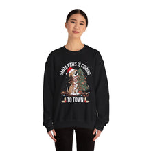 Santa Paws Is Coming to Town Sweatshirt Cute Dog Christmas Crewneck for Pet Lovers Festive Holiday Sweater Cozy Winter Outfit