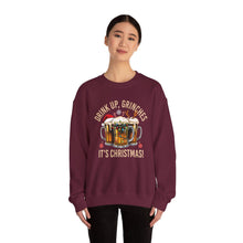 Drink Up Grinches Its Christmas Sweatshirt Cute Holiday Crewneck for Women & Men Funny Festive Sweater Cozy Christmas Outfit