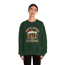 Drink Up Grinches Its Christmas Sweatshirt Cute Holiday Crewneck for Women & Men Funny Festive Sweater Cozy Christmas Outfit