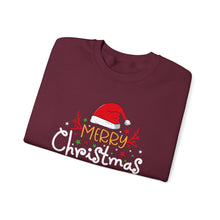 Merry Christmas Sweatshirt with Santa Hat Design Cute and Festive Holiday Crewneck for Women & Men Cozy Christmas Outfit