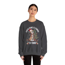 Santa Paws Is Coming to Town Sweatshirt Cute Dog Christmas Crewneck for Pet Lovers Festive Holiday Sweater Cozy Winter Outfit