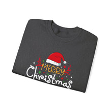Merry Christmas Sweatshirt with Santa Hat Design Cute and Festive Holiday Crewneck for Women & Men Cozy Christmas Outfit