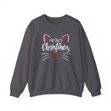 Meowy Christmas Crewneck Sweatshirt Cute Cat Christmas Sweater Festive Holiday Cat Lover Shirt Cozy Winter Apparel