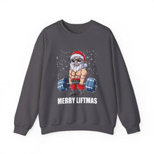 Merry Liftmas Santa Lifting Christmas Sweatshirt | Fitness Christmas Gift | Bodybuilder Gym Sweatshirt for Holidays