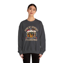 Drink Up Grinches Its Christmas Sweatshirt Cute Holiday Crewneck for Women & Men Funny Festive Sweater Cozy Christmas Outfit