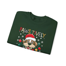 Pawsitively Festive Dog Sweatshirt Cute Christmas Crewneck for Pet Lovers Holiday Sweater for Dog Moms & Dads Cozy Winter Outfit