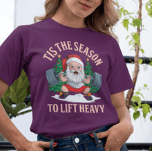 Tis the Season to Lift Heavy T-Shirt Funny Christmas Gym Shirt, Fitness Apparel, Weightlifting Christmas Gift, Gym Lover Christmas T-Shirt