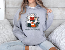 Merry Catmas Cat Lover Christmas Hoodie Cute Christmas Hoodie for Cat Lovers Festive Cat Apparel Holiday Hoodie for Pet Owners