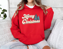 Merry Christmas Tree Hoodie Simple Holiday Hoodie Festive Winter Apparel Cozy Christmas Outfit for Men & Women