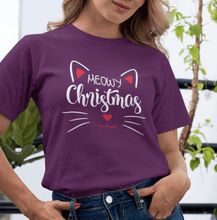 Meowy Christmas Cat Lover T-Shirt Cute Holiday Cat Shirt, Festive Christmas Tee for Cat Lovers, Perfect Gift for Pet Parents