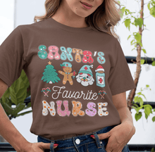 Santas Favorite Nurse T-Shirt Cute Christmas Nurse Shirt, Festive Holiday Tee for Nurses, Perfect Nurse Gift for Christmas