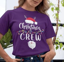 Christmas Crew T-Shirt, Christmas Party Outfit, Christmas Crew T-Shirt with Santa Hat Festive Holiday Matching Shirt for family and friend