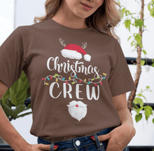 Christmas Crew T-Shirt, Christmas Party Outfit, Christmas Crew T-Shirt with Santa Hat Festive Holiday Matching Shirt for family and friend