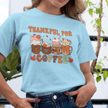 Thankful For Coffee T-Shirt, Thankful for Coffee Thanksgiving T-Shirt - Coffee Lover Gift - Fall Graphic Tee for Women and Men