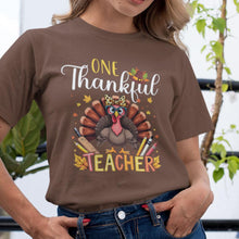 One Thankful Turkey Teacher T-Shirt, One Thankful Teacher Shirt, Thanksgiving Teacher Shirt