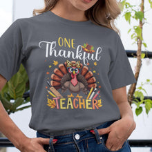 One Thankful Turkey Teacher T-Shirt, One Thankful Teacher Shirt, Thanksgiving Teacher Shirt