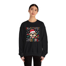 Pawsitively Festive Dog Sweatshirt Cute Christmas Crewneck for Pet Lovers Holiday Sweater for Dog Moms & Dads Cozy Winter Outfit