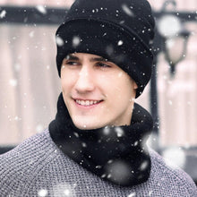 3 Piece Winter Fingertips Support Unisex Beanie Head Hat Neck Scarf and Touchscreen Gloves