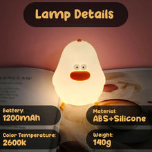 Violet Cool Silicone Made Squishy LED Nursery Lamp for Kids, Teen and Toddler's Room Decor, Sound Sleep Christmas & Birthday Present - Chick