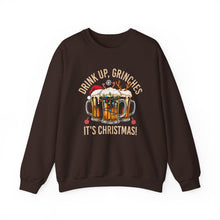Drink Up Grinches Its Christmas Sweatshirt Cute Holiday Crewneck for Women & Men Funny Festive Sweater Cozy Christmas Outfit