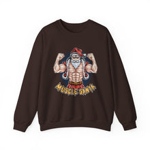 Muscle Santa Christmas Sweatshirt | Fitness Holiday Gift | Funny Gym Sweatshirt for Bodybuilders