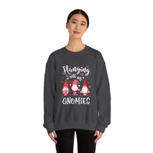 Hanging with My Gnomies Christmas Sweatshirt Cute Holiday Crewneck for Women & Men Funny Festive Sweater Cozy Christmas Outfit
