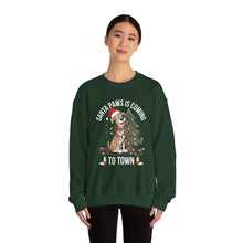 Santa Paws Is Coming to Town Sweatshirt Cute Dog Christmas Crewneck for Pet Lovers Festive Holiday Sweater Cozy Winter Outfit