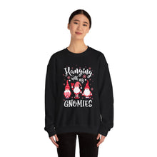 Hanging with My Gnomies Christmas Sweatshirt Cute Holiday Crewneck for Women & Men Funny Festive Sweater Cozy Christmas Outfit