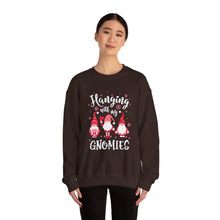 Hanging with My Gnomies Christmas Sweatshirt Cute Holiday Crewneck for Women & Men Funny Festive Sweater Cozy Christmas Outfit