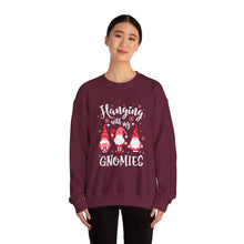 Hanging with My Gnomies Christmas Sweatshirt Cute Holiday Crewneck for Women & Men Funny Festive Sweater Cozy Christmas Outfit