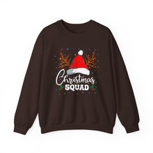 Christmas Squad Sweatshirt with Santa Hat Design Cute Holiday Crewneck for Women & Men Matching Family Christmas Outfit