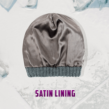 Slouchy Round Satin Lining Thick Knit Warm Beanie Winter Hats For Men and Women Oversized