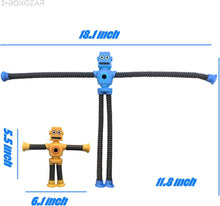 4 Pieces LED Shape Changing Telescopic Pop Tubes Fidget Robot Sensory Toys For Girls Boys