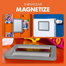 Boxgear Magnetic Locker Mirror - 5" x 7"- for School Locker, Bathroom, Household Refrigerator, Locker Accessory, Workshop Toolbox or Office Cabinet (Gray)
