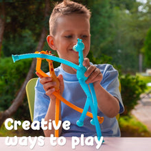 4 Pieces LED Telescopic Suction Cup Shape Changing Fidget Giraffe Pop Tubes Sensory Toys Girls and Boys