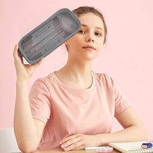 MESA Grid Mesh Pencil Case for Girls and Boys, Pen Holder with Zipper for Kids, Teens Portable Desk Organizer Pencil Pouch for School & Stationery Supplies (Green)