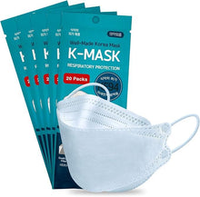 Boxgear KF94 White Adult Mask | MADE IN KOREA | Disposable KF94 Mask Adults 4-Ply Face Masks for Men and Women Adults Mask, 20-Pack
