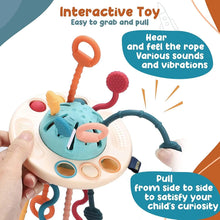 Silicone Pulling UFO Baby Activity Toy With Multi Textured Surfaces for Kids and Sensory Stimulation