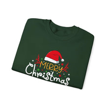 Merry Christmas Sweatshirt with Santa Hat Design Cute and Festive Holiday Crewneck for Women & Men Cozy Christmas Outfit