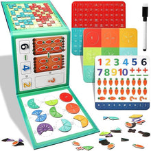 Boxgear Interactive Elementary Math | 3 in 1 Magnetic Fraction Tiles and Fraction Circles - Educational Math Manipulatives for Learning Games | Developing Early Math Skills in Elementary School