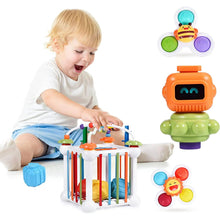 BPA Free Silicone Made Baby Shape Sorter Travel Sensory Toys for 1-3 Age Kids Motor Skills Hand-Eye Coordination